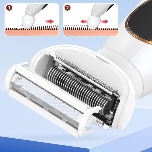 Women's Razor, 5-in-1 Intimate Shaver for Women, Electric Shaver, IPX7 Waterproof Trimmer for Body, Armpits, Bikini, Eyebrows and Nose