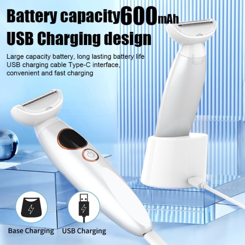 Women's Razor, 5-in-1 Intimate Shaver for Women, Electric Shaver, IPX7 Waterproof Trimmer for Body, Armpits, Bikini, Eyebrows and Nose