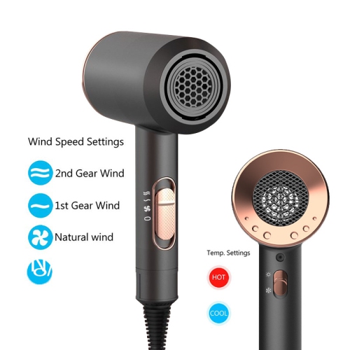 Sèche-cheveux ionique professionnel 2000 W avec diffuseur, sèche-cheveux rapide, 120 000 tr/min, sèche-cheveux haute vitesse pour