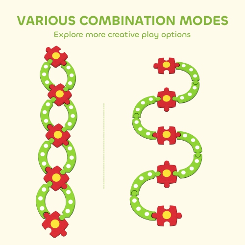 Qaba Kids Balance Beam Stepping Stones, 13 PCS Balance Bridge with Non-slip Surface & Bottom, Montessori Toy for Kids 3-8, Build Coordination and