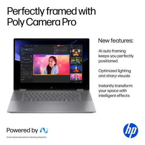 HP OmniBook X Flip 16" 2K Touchscreen 2-in-1 Laptop - AMD Ryzen AI 5 - 16GB LPDDR5X - 512GB SSD - Windows 11 Home - Silver by HP - Refurbished condition - Image 5