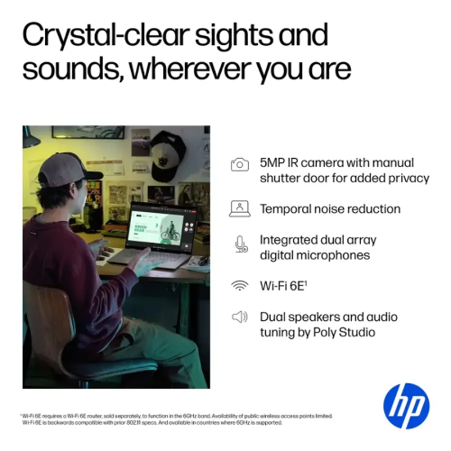 HP OmniBook X Flip 16" 2K Touchscreen 2-in-1 Laptop - AMD Ryzen AI 5 - 16GB LPDDR5X - 512GB SSD - Windows 11 Home - Silver by HP - Refurbished condition - Image 6