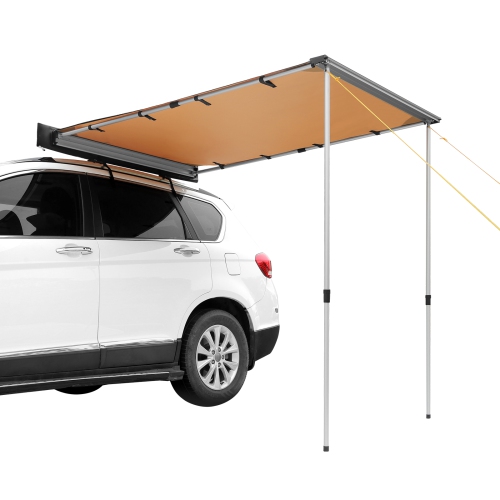 VEVOR 6.6' x 8.2' Large Car Side Awning, Shade Coverage Vehicle Awning, PU3000mm UV50+ Retractable Awning with Waterproof Storage Bag, Height