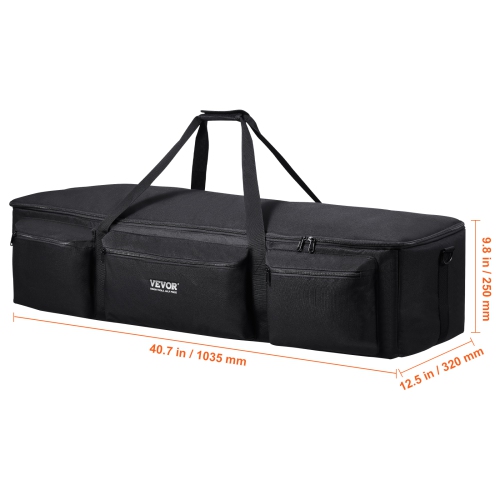 VEVOR 40.7" Telescope Case, Telescope Bag with Fixed Buckles, Multi-Pocket & Detachable Divider, Shock-Absorbent Telescope Case for Optical Tube &