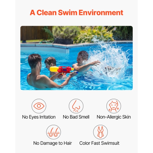 VEVOR Salt Water Chlorinator System, Fits for Hayward W3T-Cell-15, Pool Cell Salt Water System for In-Ground Swimming Pools up to 40,000 Gallons, 15