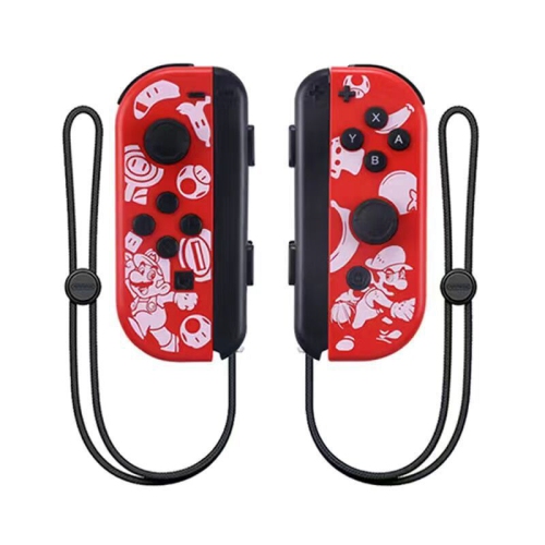 Switch controller game controller left and right wireless Bluetooth controller with one-button wake-up Joycon dual vibration motor- Mario + wrist