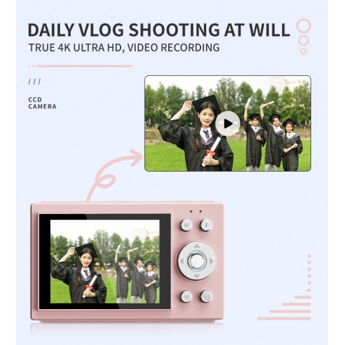 Appareil photo numérique 64 millions de pixels haute définition photo et vidéo campus CCD écran macro 2.8&nbsp;pouces, - vert + carte 32&nbsp;g +