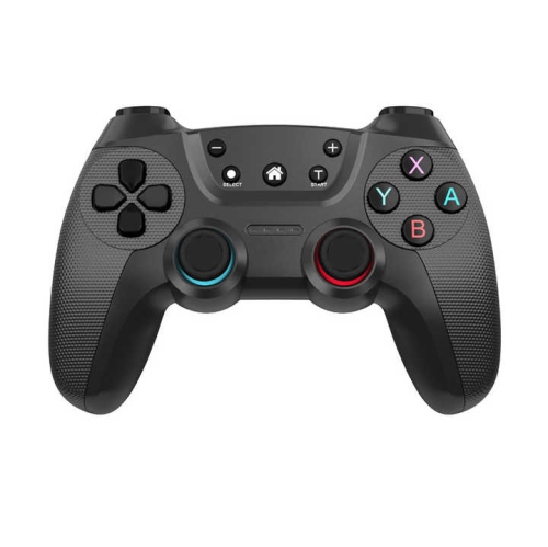 SWITCH manette sans fil Bluetooth manette de jeu pour ordinateur avec double vibration à un bouton de réveil - gris combat