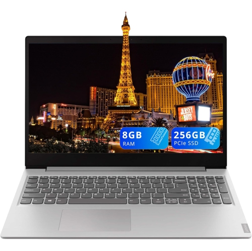 Refurbished - Lenovo IdeaPad 15.6" FHD Laptop, AMD Ryzen 3 3200U, 256GB PCIe SSD, 8GB DDR4 RAM, AMD Radeon Graphics, Numeric Keypad, Dolby Audio, Win