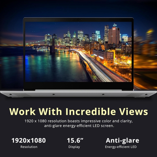 Refurbished - Lenovo IdeaPad 15.6" FHD Laptop, AMD Ryzen 3 3200U, 256GB PCIe SSD, 8GB DDR4 RAM, AMD Radeon Graphics, Numeric Keypad, Dolby Audio, Win
