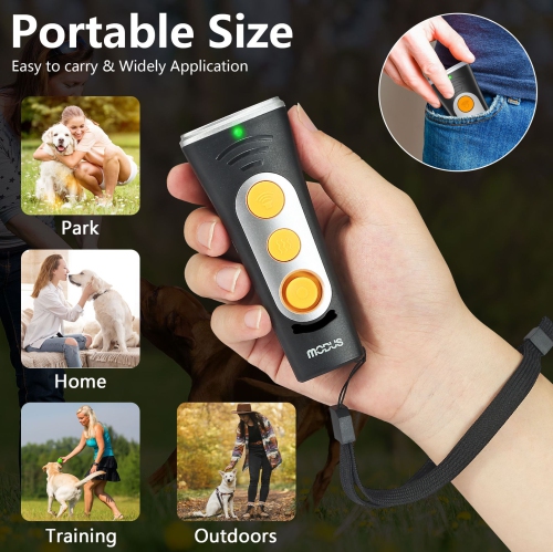 New product handheld four-head ultrasonic dog training device anti-barking safety stop barking dual-frequency switch - black
