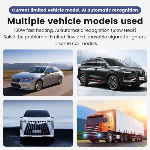 Car Travel Electric Kettle,12V/24V Kettle Portable Water Boiler,Large Display Multi-Temp Adjustment Car Water Bottle,Stainless Steel Truck Heating