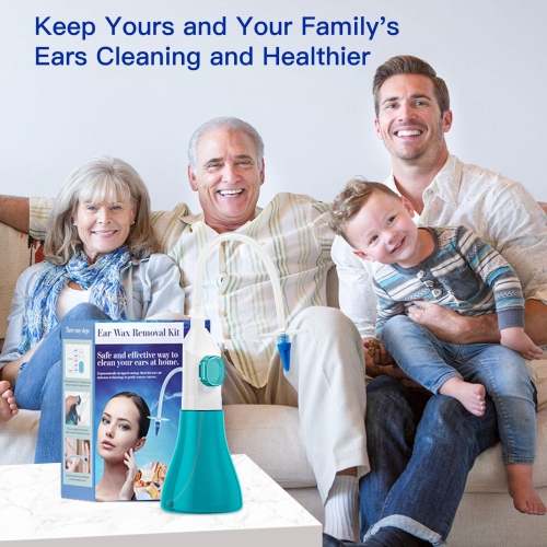 Manual Ear Wax Removal, Ear Cleaner, Ear Cleaning Kit, , Manual Ear Irrigation Flushing System, Ear Wax Removal Kit for Adults Kids With 30 Tips