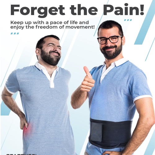 Back Support Belt Relief Back Pain, Sciatica, Herniated Disc, Scoliosis and more -Breathable Mesh Design with Lumbar Pad For Home & Lifting At Work