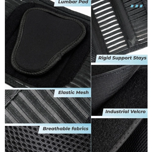 Back Support Belt Relief Back Pain, Sciatica, Herniated Disc, Scoliosis and more -Breathable Mesh Design with Lumbar Pad For Home & Lifting At Work