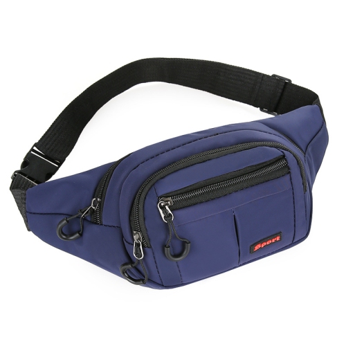 Large capacity running waist bag, can be worn on one shoulder | Oxford cloth sports mobile phone bag | Unisex fitness bag | 4 zipper pocket waist bag