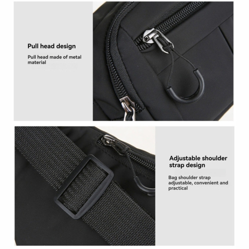 Large capacity running waist bag, can be worn on one shoulder | Oxford cloth sports mobile phone bag | Unisex fitness bag | 4 zipper pocket waist bag