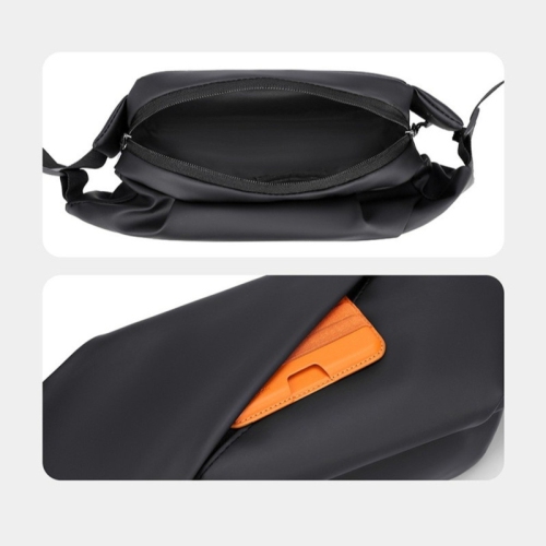 Sac à bandoulière léger pour homme Sac de voyage extérieur Sac bandoulière simple, sac à bandoulière, sac à bandoulière, sac de poitrine - Doré