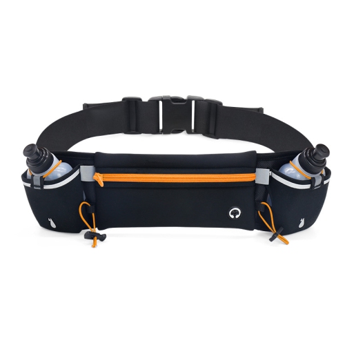 Outdoor running waist bag, sports water bottle, mobile phone integrated bag, fitness waist bag, breathable and wear-resistant, up to 150CM-orange
