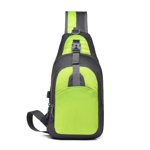 Sac de poitrine décontracté pour hommes et femmes Sac messager multifonctionnel Sac à bandoulière léger Sac de téléphone portable extérieur grande