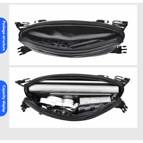 Crossbody bag, lightweight outdoor design + street fashion one-shoulder leisure, unisex crossbody bag waterproof large capacity - black