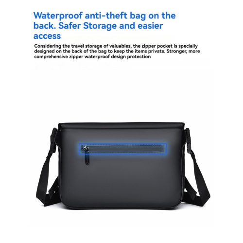 Crossbody bag, lightweight outdoor design + street fashion one-shoulder leisure, unisex crossbody bag waterproof large capacity - blue