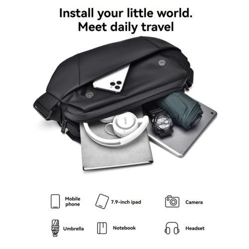 Sac de poitrine décontracté Sac à bandoulière pour hommes et femmes, sac à bandoulière, sac à bandoulière, sac de sport d'extérieur – bleu