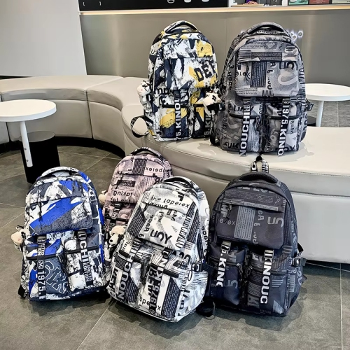 new fashion school backpack for teenage boys cool schoolbag waterproof travel backpack college large bookbag kids school bags