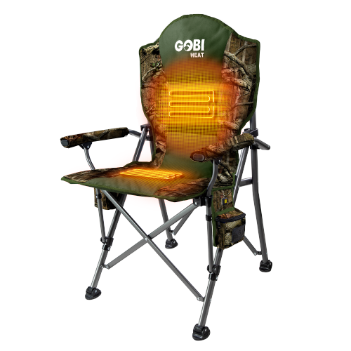 Gobi Heat Terrain Heated Camping Chair – Portable Folding Outdoor Chair with Rechargeable Battery