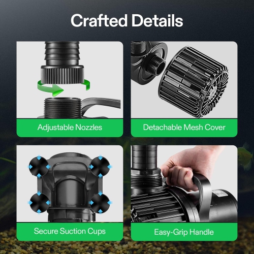 VIVOSUN 4500 GPH 220W Submersible Water Pump – High Flow Pond Pump for Waterfalls, Fish Tanks, Fountains, and Hydroponics