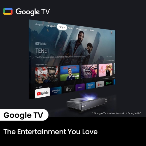 Boîte ouverte - Projecteur laser de cinéma maison UHD 4K à très courte focale PX2-PRO TriChroma de Hisense