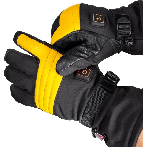 Vertex ll Heated Ski/Snowboard Gloves - 6 Hours of Heat | Battery and Charger Included | 3 Heat Settings | Heat Up and Around Each Finger - Small