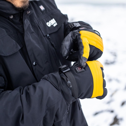 Vertex ll Heated Ski/Snowboard Gloves - 6 Hours of Heat | Battery and Charger Included | 3 Heat Settings | Heat Up and Around Each Finger - Small