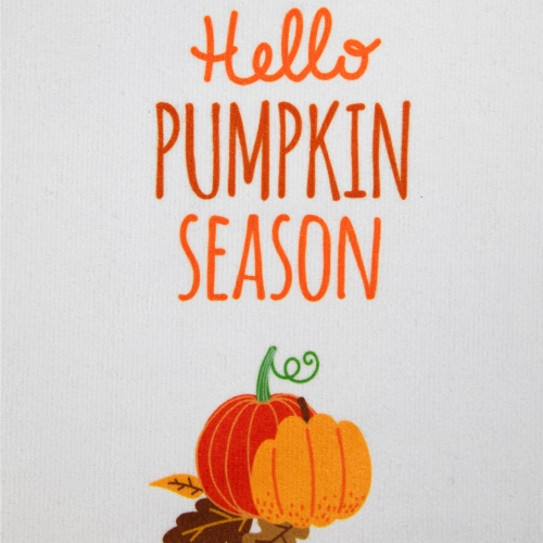 Serviettes de cuisine « Hello Pumpkin Season » et « Plaid Fall Harvest » - 26 po - Ensemble de 2