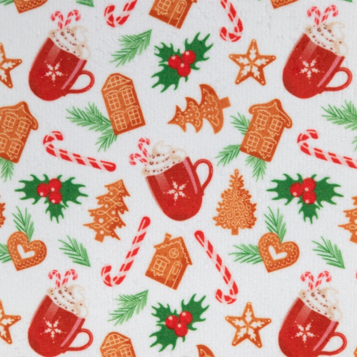 Serviettes à thé Merry Christmas Kitchen - 26 po - Ensemble de 2