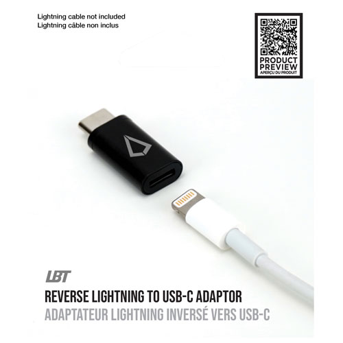 Adaptateur USB-C à Lightning de LBT (LBTLCADP)