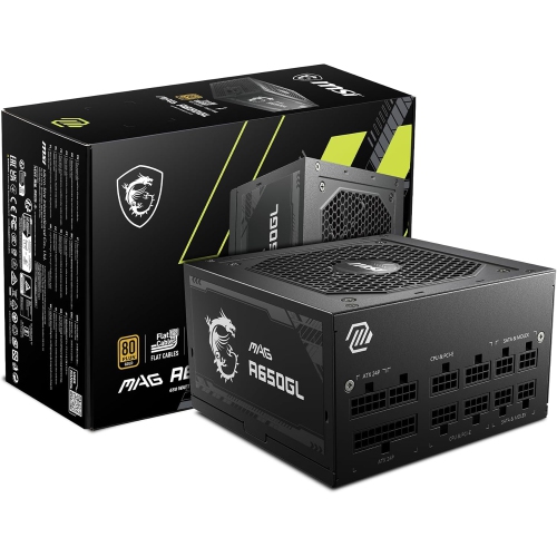 Open Box - MSI Mag 80 Plus A650GL 650-Watt ATX Modular Power Supply