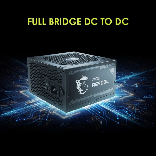 Open Box - MSI Mag 80 Plus A650GL 650-Watt ATX Modular Power Supply