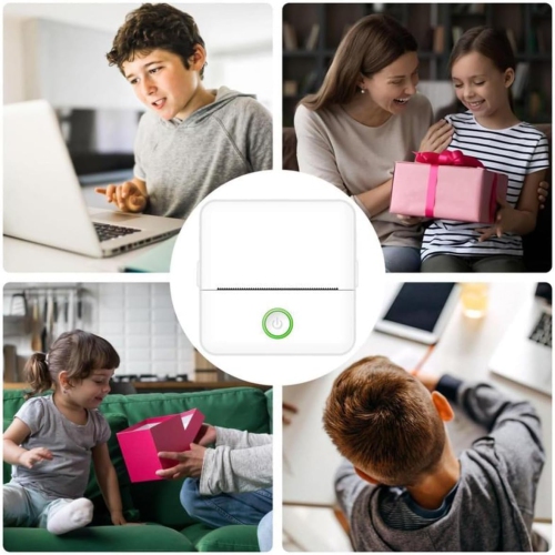 Mini Pocket Sticker Printer Bluetooth Wireless Connection Portable Sticker Maker for Learning, Note, Journal, DIY, Work