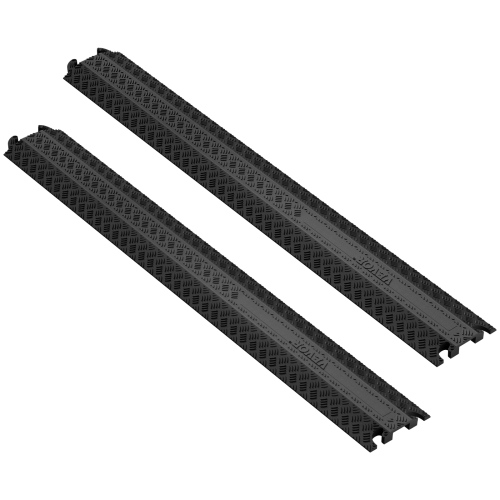 VEVOR 2-Pack Cable Protection Ramps, Supports Up to 2,000 lbs Per Axle, Durable Cord Safety Covers for Indoor & Outdoor Use, Ideal for Home/