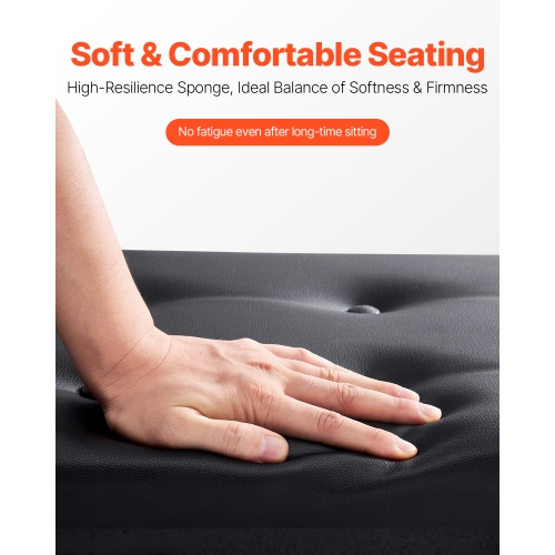 VEVOR 22" x 13" x 19.3" Piano Bench, Keyboard Piano Chair with 19.3"-22.8" Height, Padded Cushion, Storage Compartment for Music Books, Wooden Piano