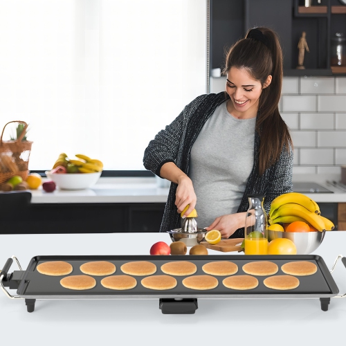 Gymax 35'' Extra Large Electric Griddle w/ Adjustable Temperature Thermostats Drip Tray