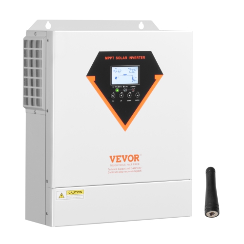VEVOR 3500W Hybrid Solar Inverter, All in One Pure Sine Wave Power Inverter Charger, 24V DC to 220/230V AC, Built-in 100A MPPT Controller, for