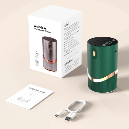 Diffuseur d'huile essentielle sans fil, diffuseur portatif sans eau, atomisation intelligente à 4 niveaux, adapté à une pièce, un bureau, une chambre