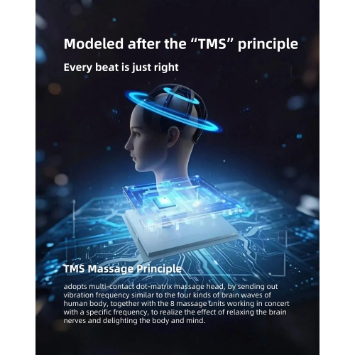 Electric Scalp Massager with 8 Nodes, 4 Modes, Portable Rechargeable Head Massager for Stress Relief, Headache Relief, and Sleep Aid