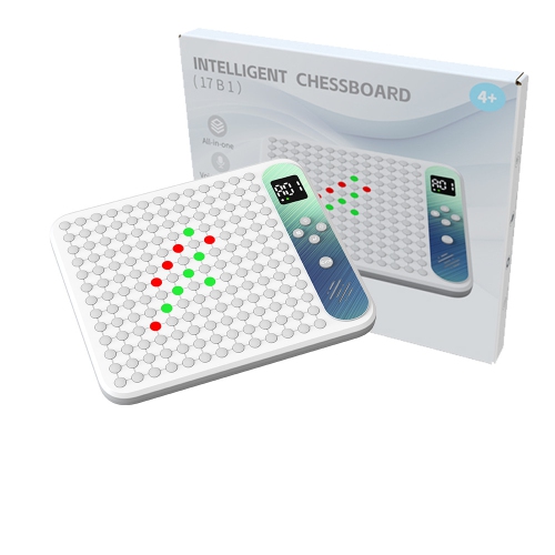 17-in-1 Smart Electronic Board Game - AI Multi-function Smart Go Board, Single and Double Mode, Memory Game, Light Touch, Voice Prompt, Great Gift