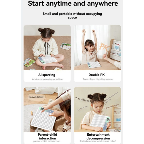 17-in-1 Smart Electronic Board Game - AI Multi-function Smart Go Board, Single and Double Mode, Memory Game, Light Touch, Voice Prompt, Great Gift