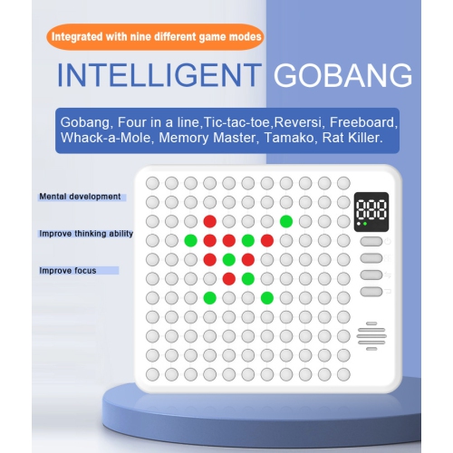 9-in-1 Smart Electronic Board Game - AI Multi-function Smart Go Board, Single and Double Mode, Memory Game, Light Touch, Voice Prompt, Great Gift for