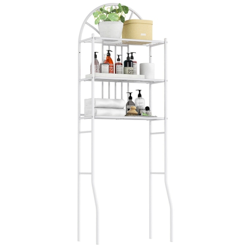 3-Tier Over-the-Toilet Bathroom Storage Rack with Open Shelves for Towels & Toiletries