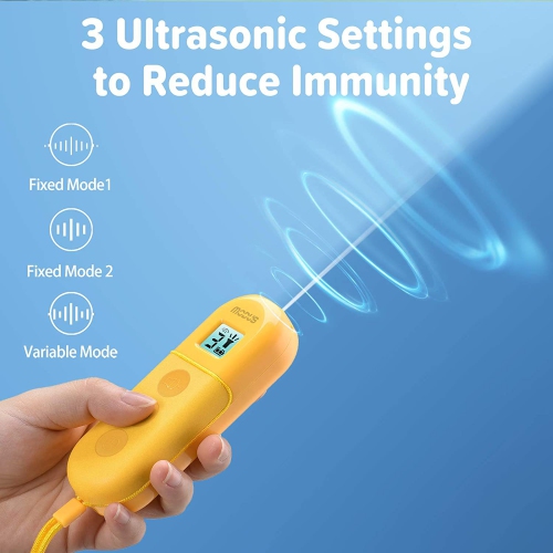 Handheld Ultrasonic Trainer Pet Trainer Dog Trainer with LED Light Dog Training and Behavior Aid Rechargeable Anti-Barking Device Pet Supplies